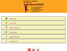 Tablet Screenshot of childrensdentistofworcester.com